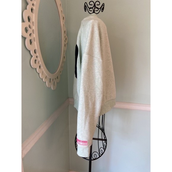 Under Armour L/s Heathered Mint Green Crew Neck Loose Sweatshirt Med Crop - Picture 5 of 8